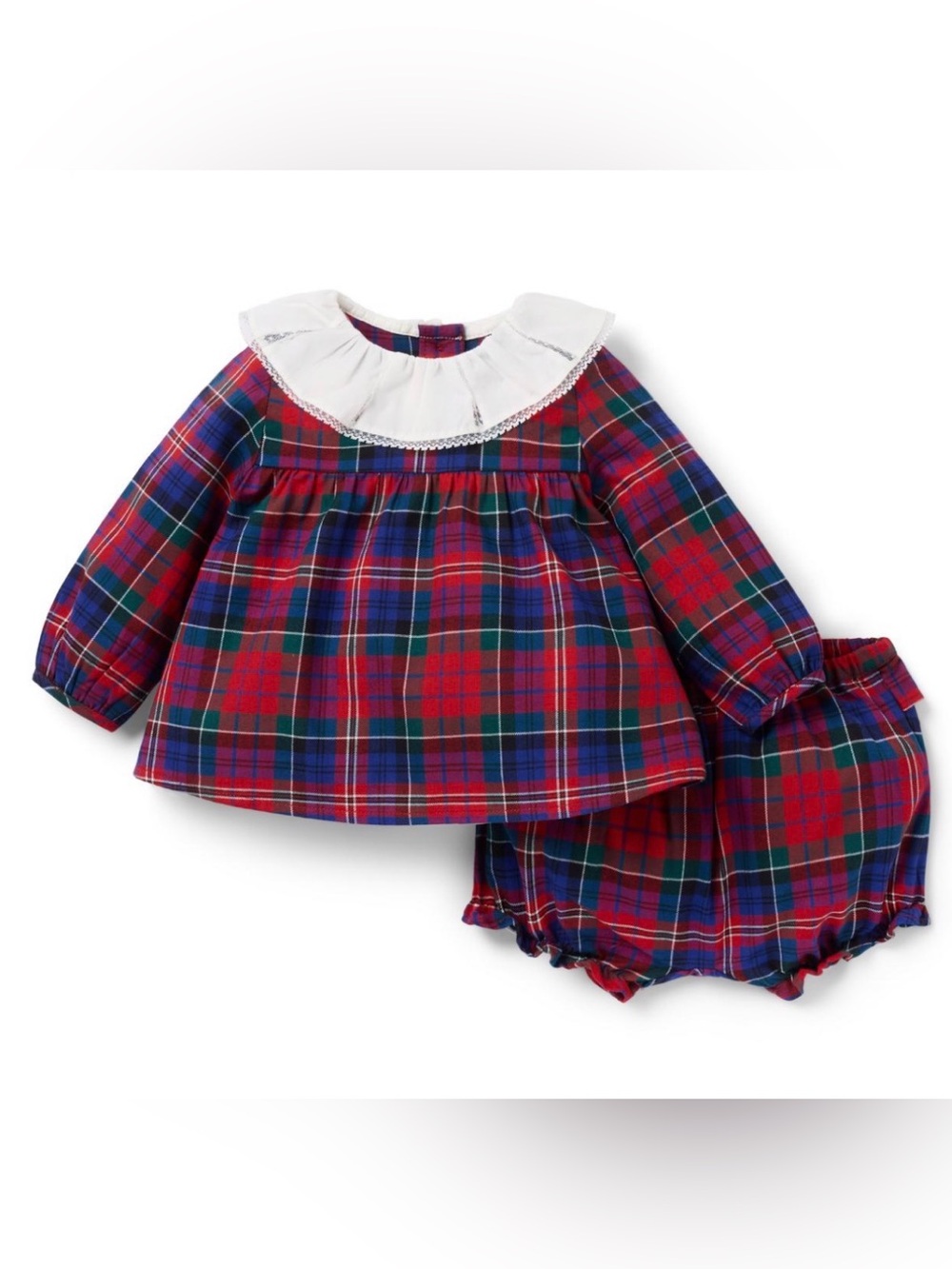 NWT Janie & Jack 6-12mos tartan matching set.